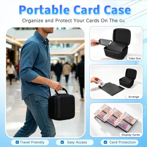 24 Pack Modular Trading Card Display Stands - Black, Angled & Anti-Slip