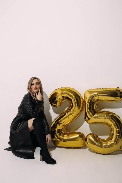 25 Balloon Numbers by 40 Inch - Gold Foil Happy 25th Birthday Decorations for Women | Party Supplies