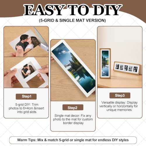 Lineshading 2 Pack Photo Booth Frames with Golden Pear Wood Finish, 11.4 x 3.5 Inches