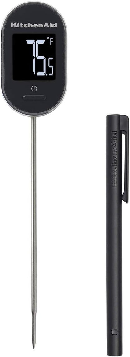 KitchenAid Digital Instant Read Food Thermometer - Accurate Temperature Range -40°F to 482°F, Black