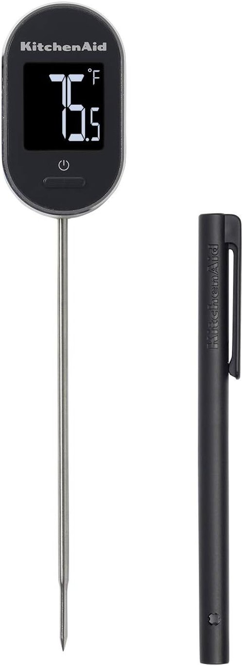 KitchenAid Digital Instant Read Food Thermometer - Accurate Temperature Range -40°F to 482°F, Black