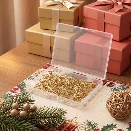 100Pcs Gold Holiday & Halloween Ornament Hooks for Christmas & Party Decor