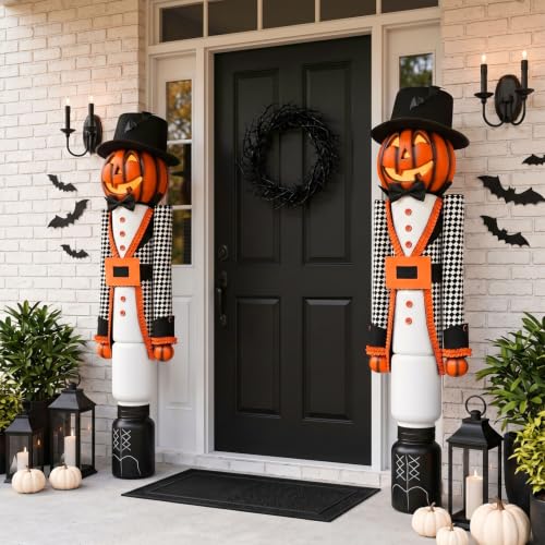 Halloween Giant Pumpkin Nutcracker Decor - 53 Inch Indoor Outdoor Party Prop