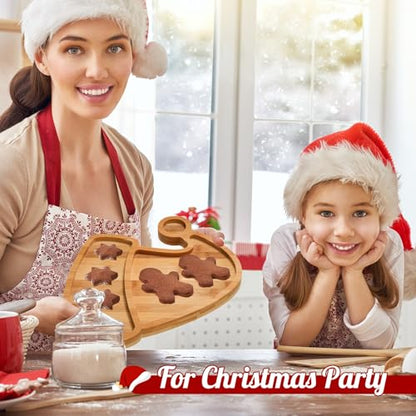 Gingerbread Easter Bunny Charcuterie Boards 2-Piece Bamboo Serving Trays