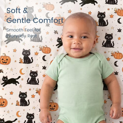 Moonlight Halloween Pack N Play Sheets for Graco Mini Crib - 2 Pack