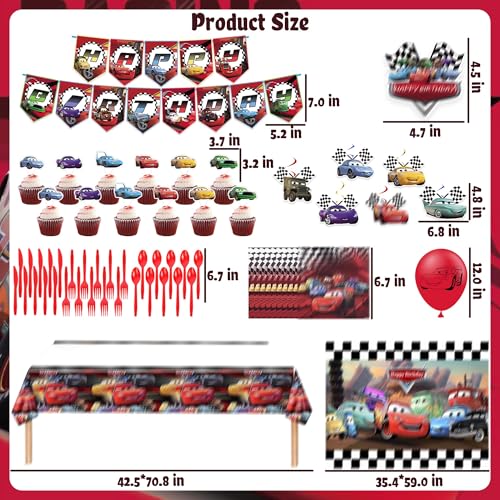 Birthday Party Decorations Set with Balloons Banner Cake Topper and More