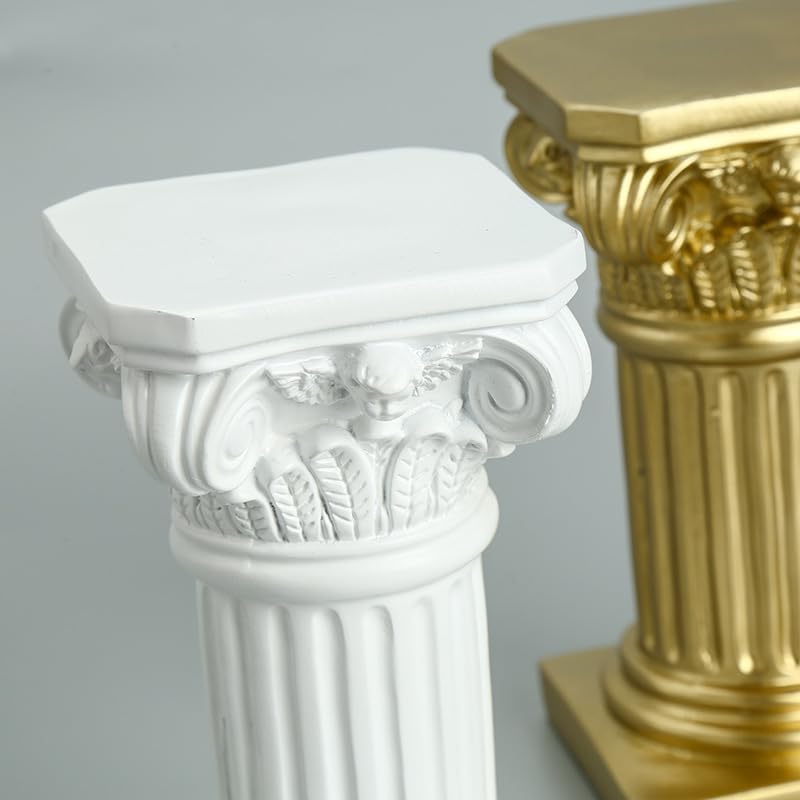 Regine Switzerland Mini Roman Pillar Greek Columns - Classic Resin Statues for Home & Garden Decor