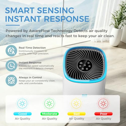 Air Purifier for Large Rooms - 145 CFM, ENERGY STAR, White Finish