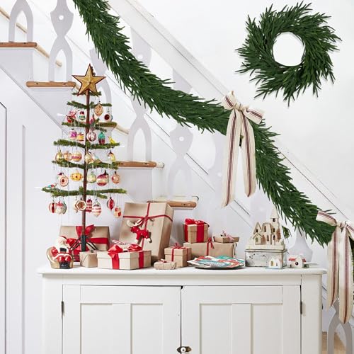 6 FT Realistic Christmas Pine Garland Artificial Greenery for Indoor Outdoor Holiday Decor