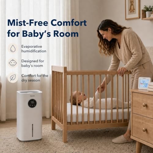 Smart Evaporative Humidifier with Separate Humidity Sensor 6L
