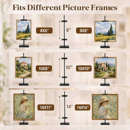 18'' Adjustable Tabletop Easel Stand Black - Art Display & Painting Support