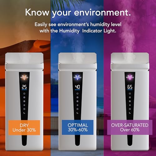Vornado MISTIC 4 Whole Room Ultrasonic Humidifier, Top-Fill, Aromatherapy, 1-Gallon Tank, 3 Mist Settings, Ambient Lighting, Whisper-Quiet, Included Scent Pads, Air Humidifier for Kids and Home