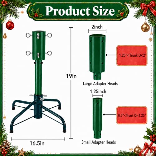 19-Inch Adjustable Christmas Tree Height Extender Kit with Tree Stand