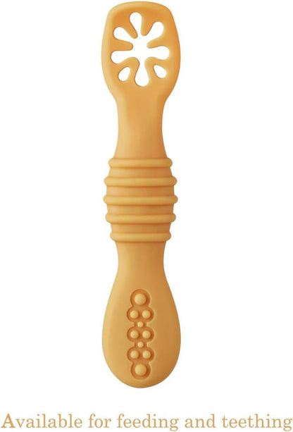 PandaEar Baby Spoons - 7 Pack Soft Silicone Self-Feeding Utensils for Toddlers | BPA-Free & Easy-Grip