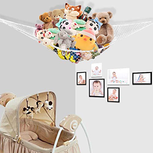 Stretchable Mesh Toy Net for Kids and Pets - Wall Hanging Storage Organizer