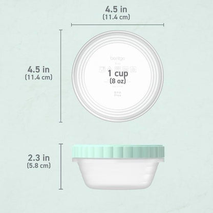 Bentgo Prep - 20-Piece Leak-Proof Deli Containers Set | 8 fl oz, Reusable, BPA-Free, Microwave & Dishwasher Safe (Honeydew)