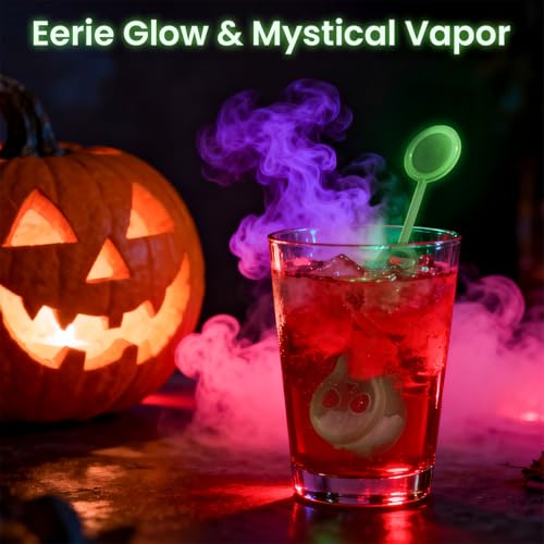 Halloween Glow in Dark Skull Cocktail Stir Sticks - 25 Pcs