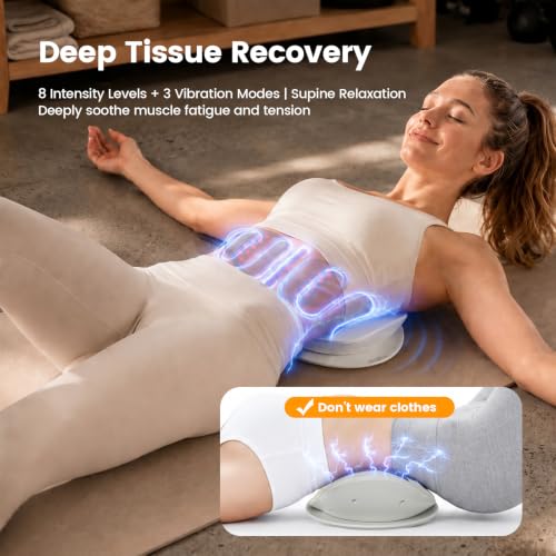 Rechargeable Electric Lumbar Massager with Heat and Vibration for Back Relief