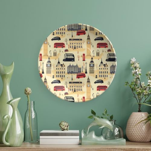 6-Inch UK Ceramic Decorative Plate Souvenir of London England - Bone China Art Dish