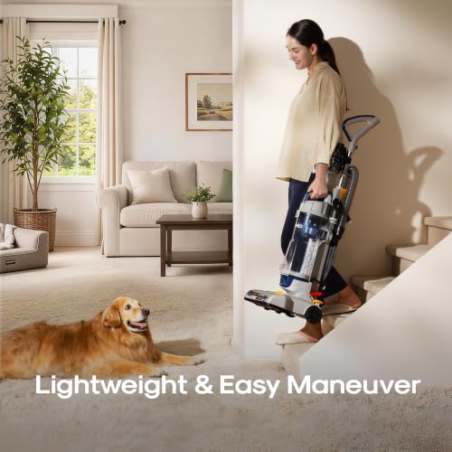 Upright Vacuum Cleaner for Home with Anti-Tangle Brush Roll, Pet Hair Removal