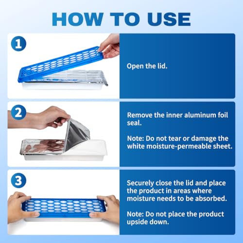 Vacplus Moisture Absorbers 500mL Large Capacity Dehumidifier Pack of 6 - Slim Design