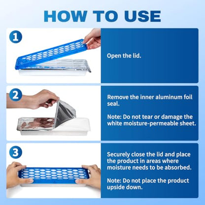 Vacplus Moisture Absorbers 500mL Large Capacity Dehumidifier Pack of 6 - Slim Design