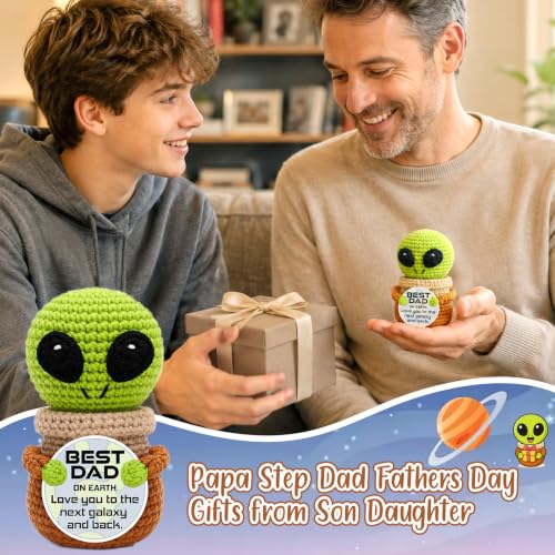 Handmade Crochet Alien Gift for Dad - Out-of-This-World Father's Day & Birthday Present