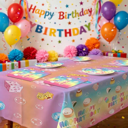 Dumpling Party Decorations Set for Birthday Celebrations - Tableware Kit for 20 Guests
