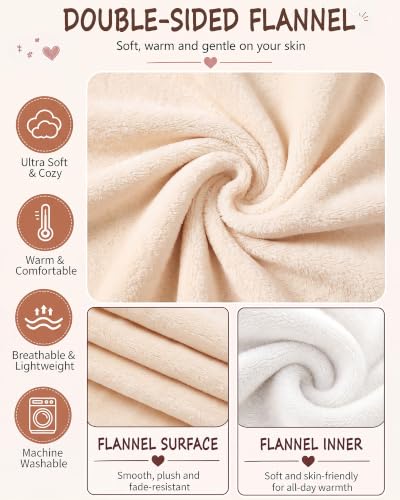 Newwiee Wearable Blanket Hoodie for Women - Beige Gift from Husband