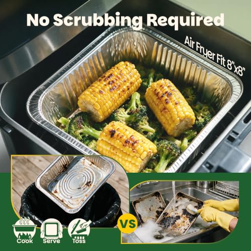 Disposable Aluminum Pans with Lids - 24 Pack, 2 Sizes for Baking & Food Storage