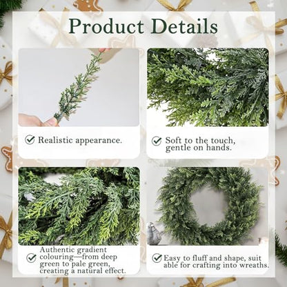 9 FT Artificial Cedar Garland Christmas Wreath Decor Indoor Outdoor Green Faux Pine