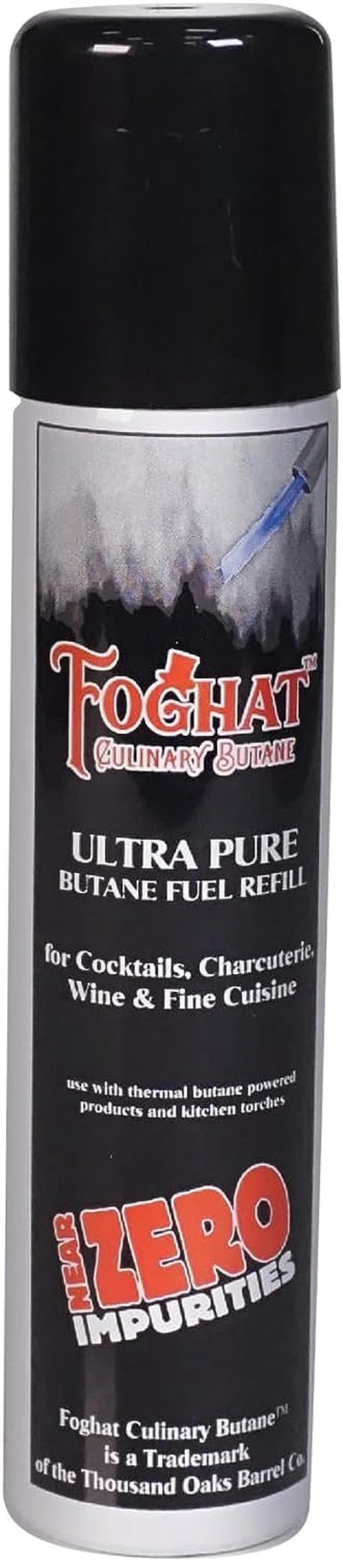 Foghat Culinary Butane Fuel Refill - 60ml Canister for Kitchen Smoking Torches | Food Grade, Ultra Refined