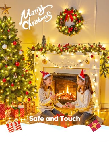 Warm White Battery Operated Christmas String Lights 17FT 4 Pack