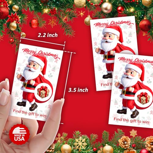 Scratch Off Gift Cards Set of 40 for Christmas & New Year Party Fun