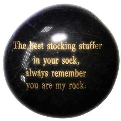 The best stocking stuffer in Your sock, always remember, you are my rock, engraved rock (Black)
