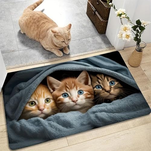 3D Illusion Rug Non-Slip Pet Play Mat for Living Room - Bear 2'8" x 1'8"