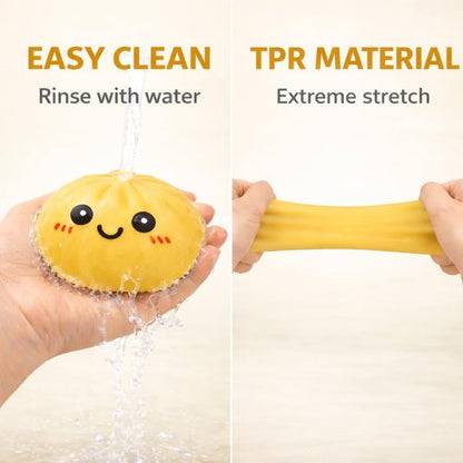 Dumpling Squishy | Mystery Box Squeeze Toy for Stress Relief | Yellow Fidget Toy for Teens & Adults