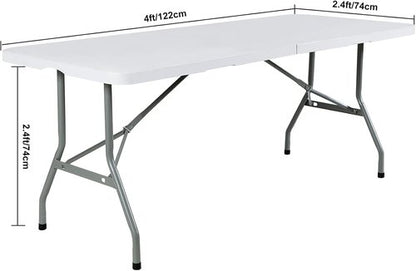 FORLIFE Spandex Table Covers - Fitted Stretch Tablecloths for Rectangular Tables | 4ft, Gray - Perfect for Weddings & Parties