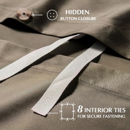 EverGrace Queen Size Rayon from Bamboo Duvet Cover Set - Mocha Brown