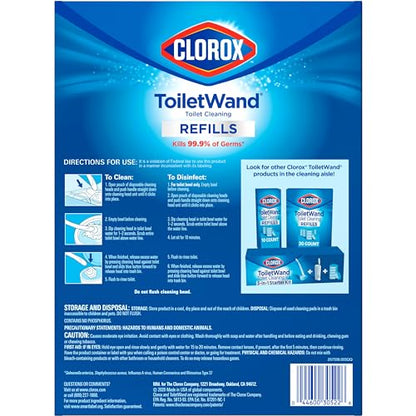 Clorox ToiletWand Toilet Cleaner Refills, Toilet brush, Original, 20 Count