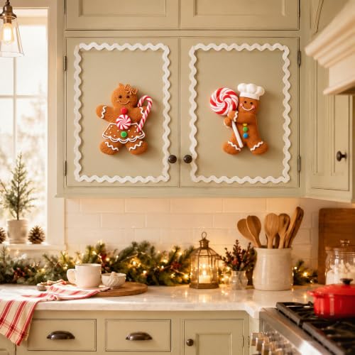 Christmas Gingerbread House Decor Kit for Kitchen & Holiday Display