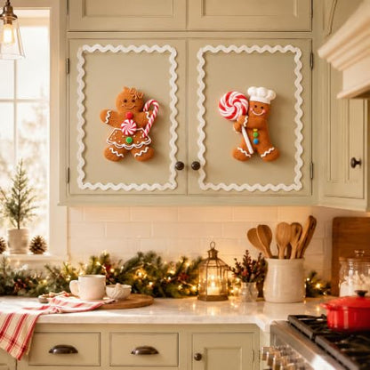 Christmas Gingerbread House Decor Kit for Kitchen & Holiday Display