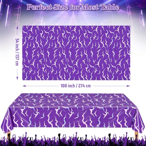 Kpop Birthday Tablecloths - 3pcs Holographic Lightning Party Decor