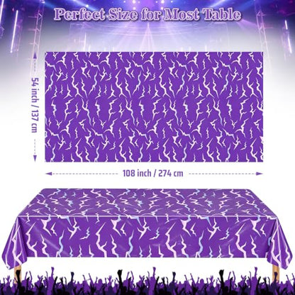 Kpop Birthday Tablecloths - 3pcs Holographic Lightning Party Decor