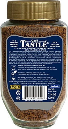 Cafe Tastle Colombian 100% Arabica Instant Coffee, 7.14 Ounce