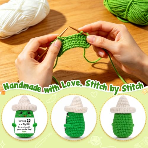 Funny 25th Birthday Gift Crochet Pickle - Humorous Party Decor for Her & Him