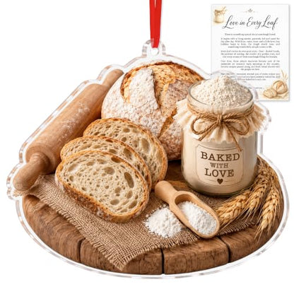 Sourdough Bread Christmas Ornament - Bread Variation - Unique Kitchen Decor