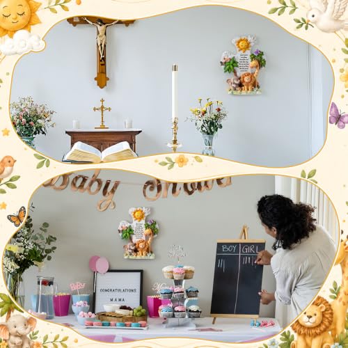 God Created Everything Wall Cross - 7 Inch Resin Religious Decor