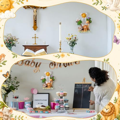 God Created Everything Wall Cross - 7 Inch Resin Religious Decor
