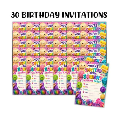 Party Invitation Postcards 30-Pack - 4x6 Blank Squish Birthday Favors